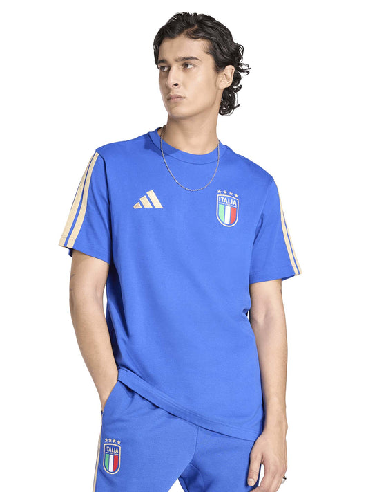 T-SHIRT CALCIO AZZURRA ADIDAS DNA ITALIA DA UOMO