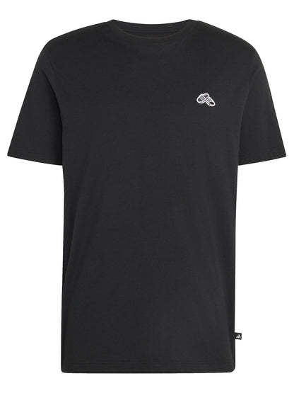 T-shirt nera Adidas da uomo con grafica sportiva