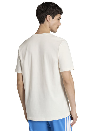T-shirt Adidas Summer Slides Relax in cotone bianca da uomo