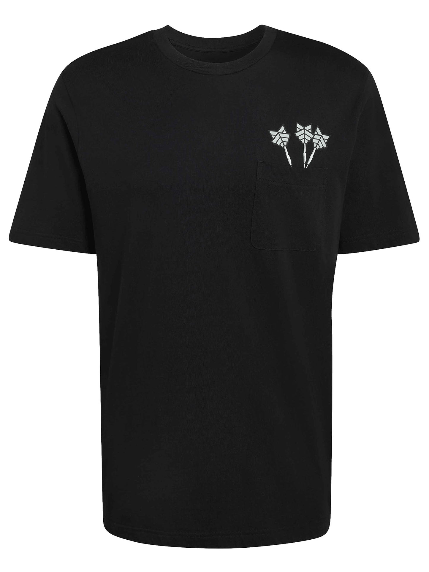 T-shirt nera Adidas con grafica freccette da uomo