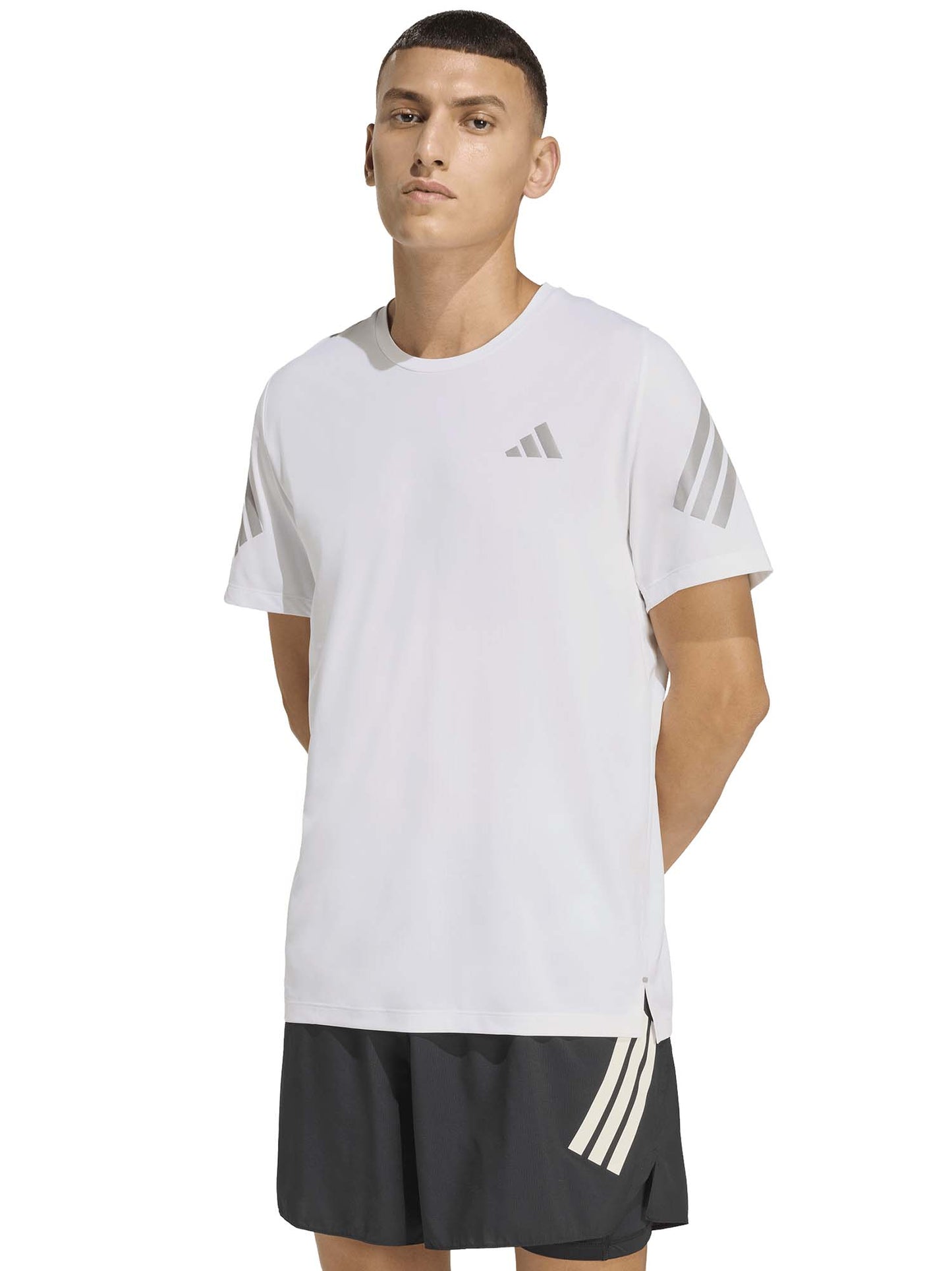 T-SHIRT RUBNNNG ADIDAS DA UOMO BIANCO