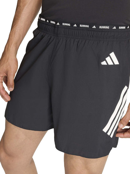 SHORT RUNNING NERO ADIDAS DA UOMO