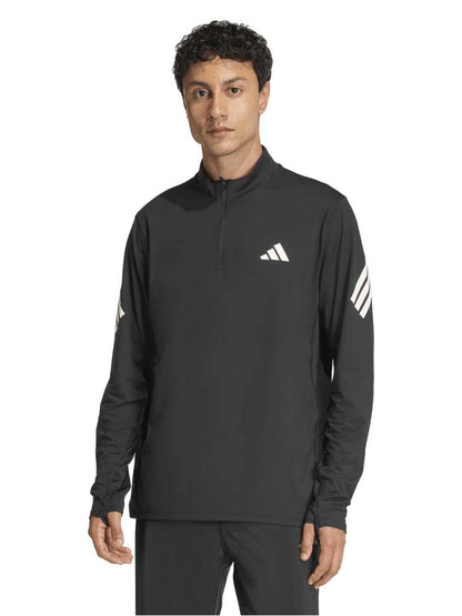 Adidas adi365 Iconic 1/2 Zip Top, felpa 1/2 zip da uomo nero