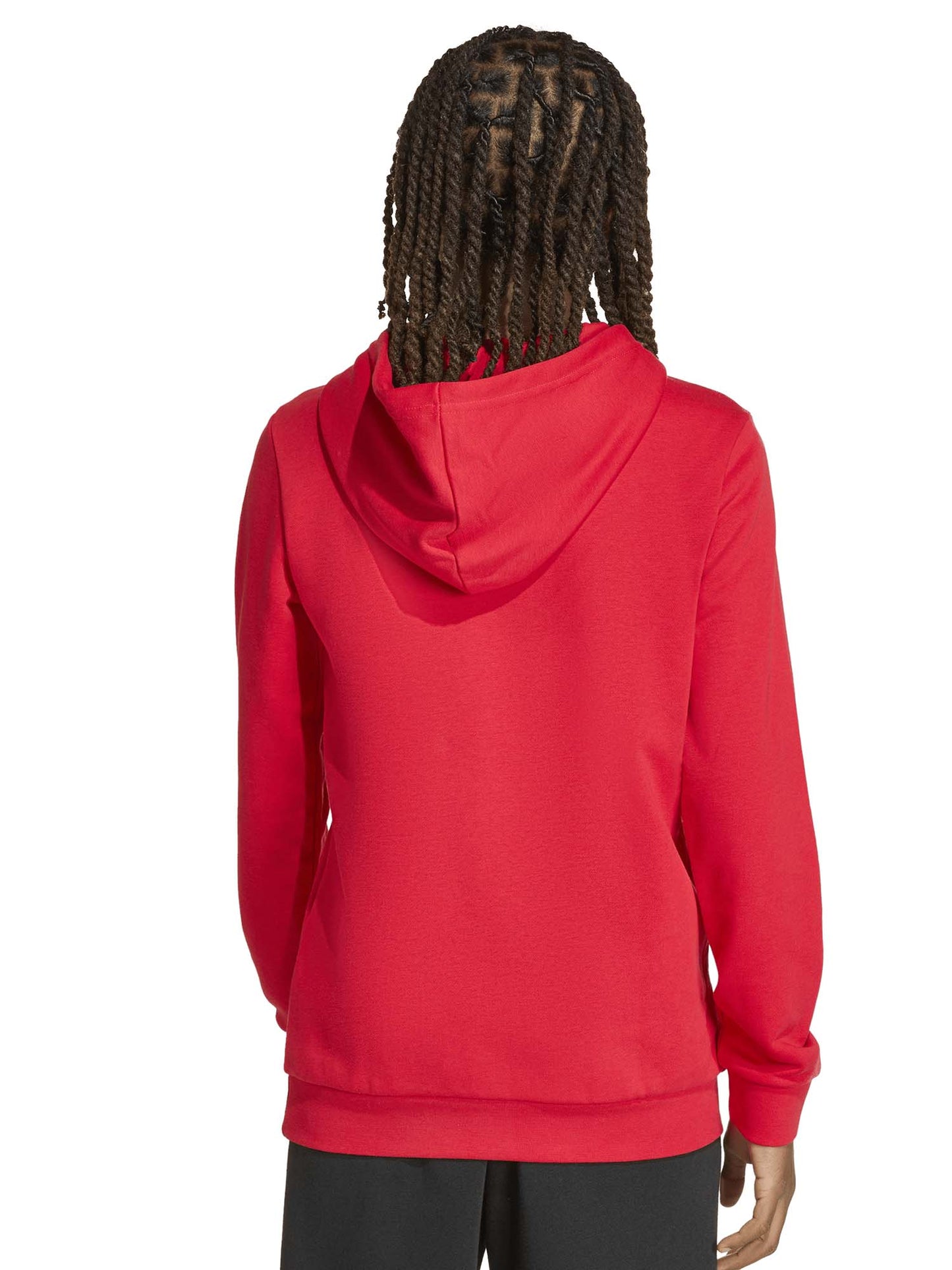 FELPA ROSSA ADIDAS CPN CAPPUCCIO E GRAFICA COLLEGE DA BAMBINA