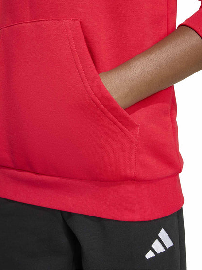 FELPA ROSSA ADIDAS CPN CAPPUCCIO E GRAFICA COLLEGE DA BAMBINA