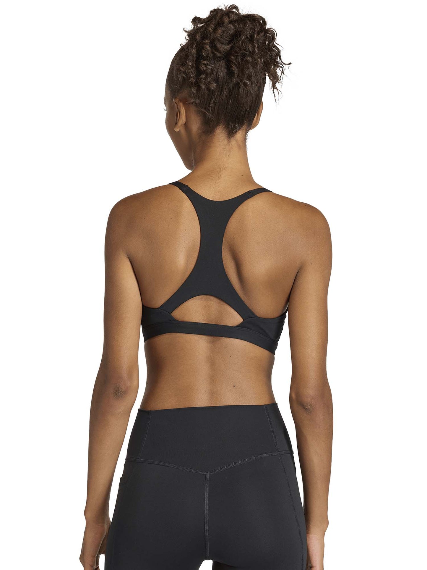 Adidas Optime Essentials bralette training da donna nera
