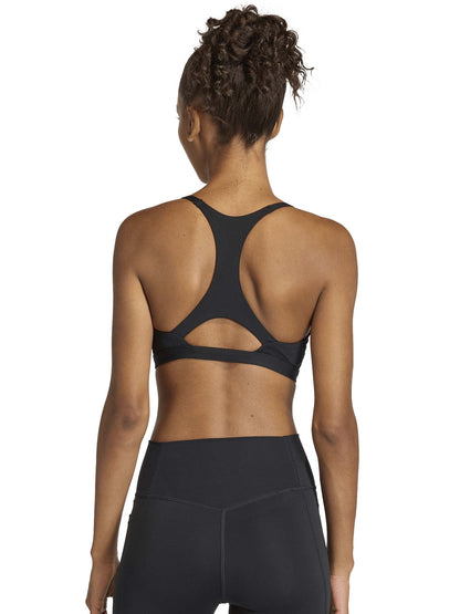 Adidas Optime Essentials bralette training da donna nera
