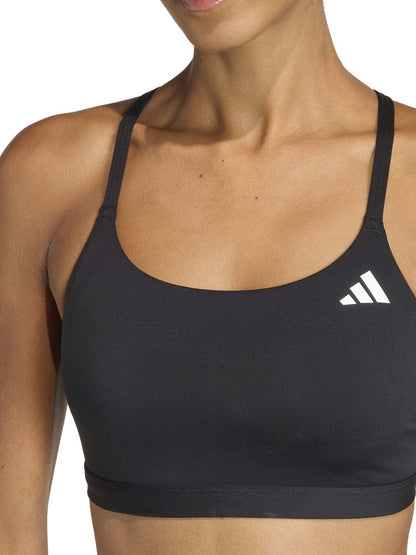 Adidas Optime Essentials bralette training da donna nera