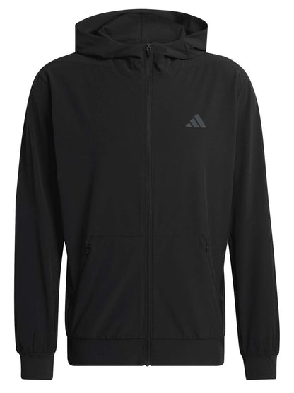 Adidas D4T Workout Full-Zip, felpa da uomo nera