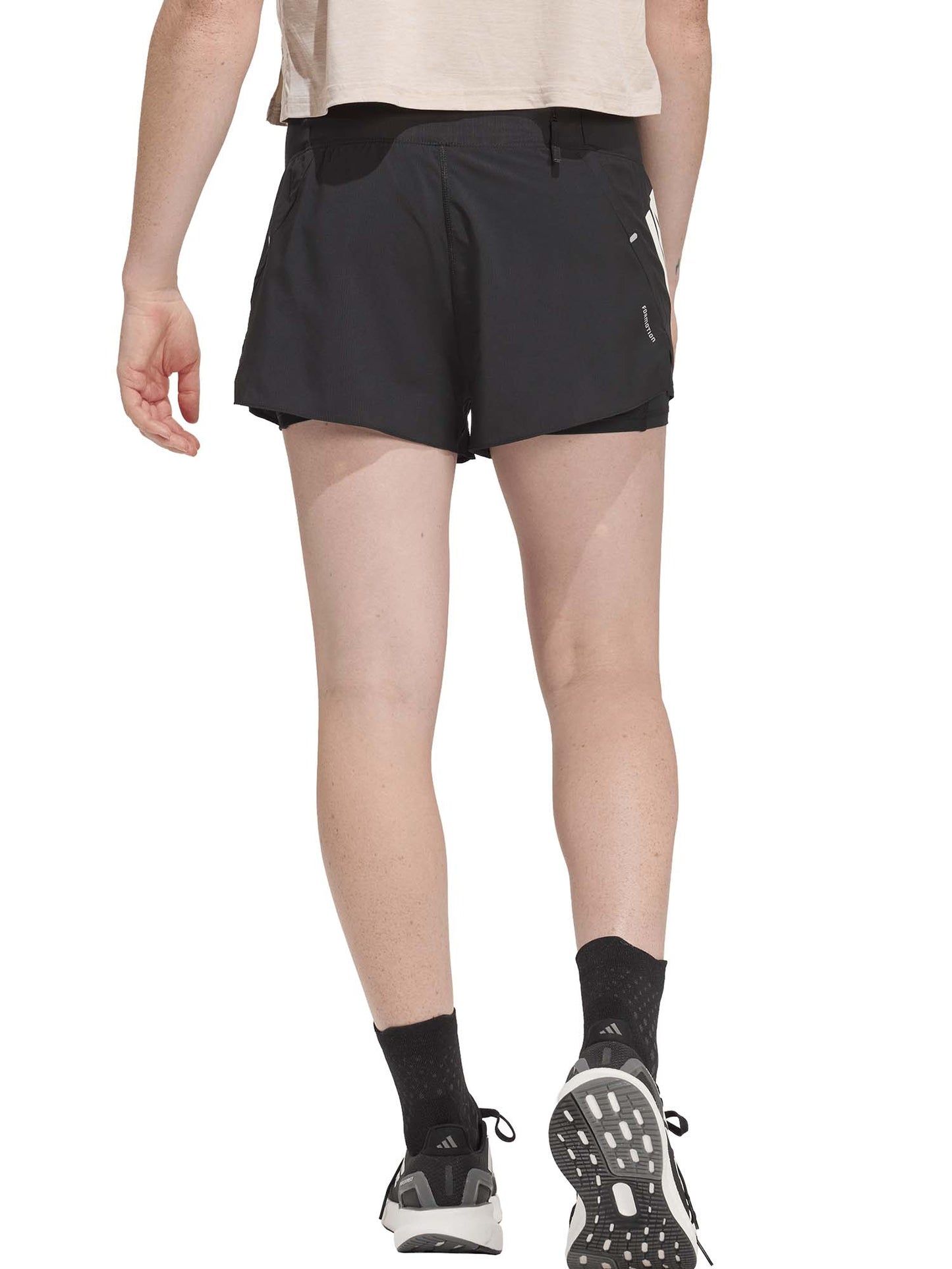 Shorts running adi365 Formotion 2in1 neri da donna