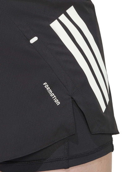 Shorts running adi365 Formotion 2in1 neri da donna