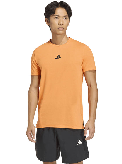 T-shirt Training Workout Adidas da uomo arancione