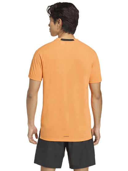 T-shirt Training Workout Adidas da uomo arancione