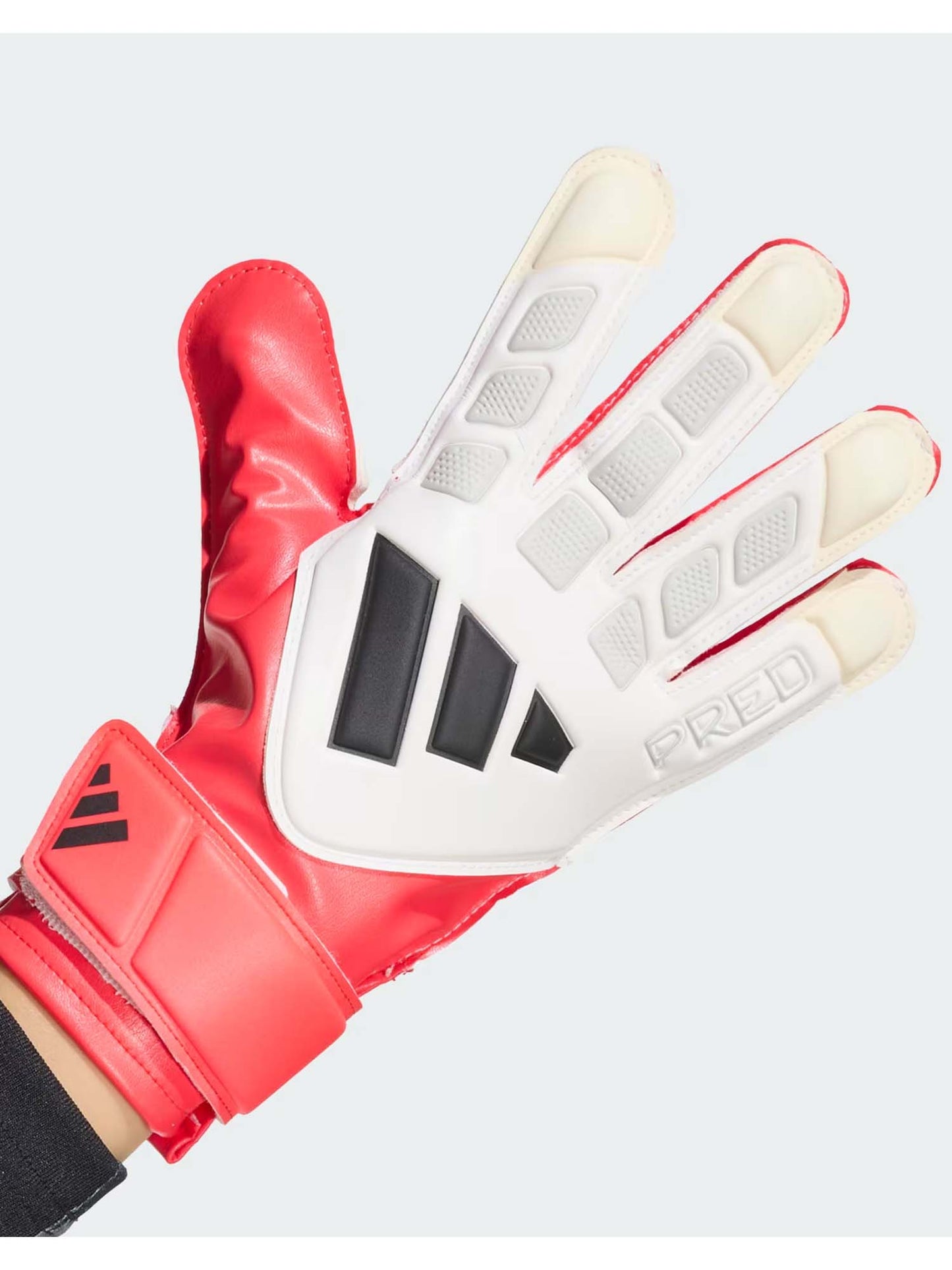 Guanti da portiere rossi Adidas Predator Training per bambino