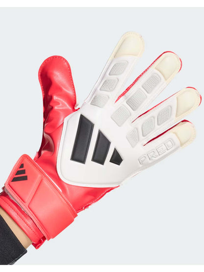 Guanti da portiere rossi Adidas Predator Training per bambino