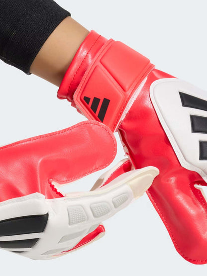 Guanti da portiere rossi Adidas Predator Training per bambino