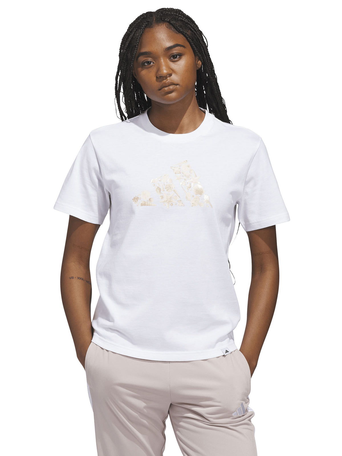 Adidas t-shirt mm da donna bianco