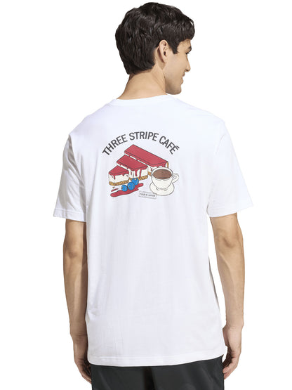 T-shirt Adidas Coffee Cafe Cheesecake da uomo bianca