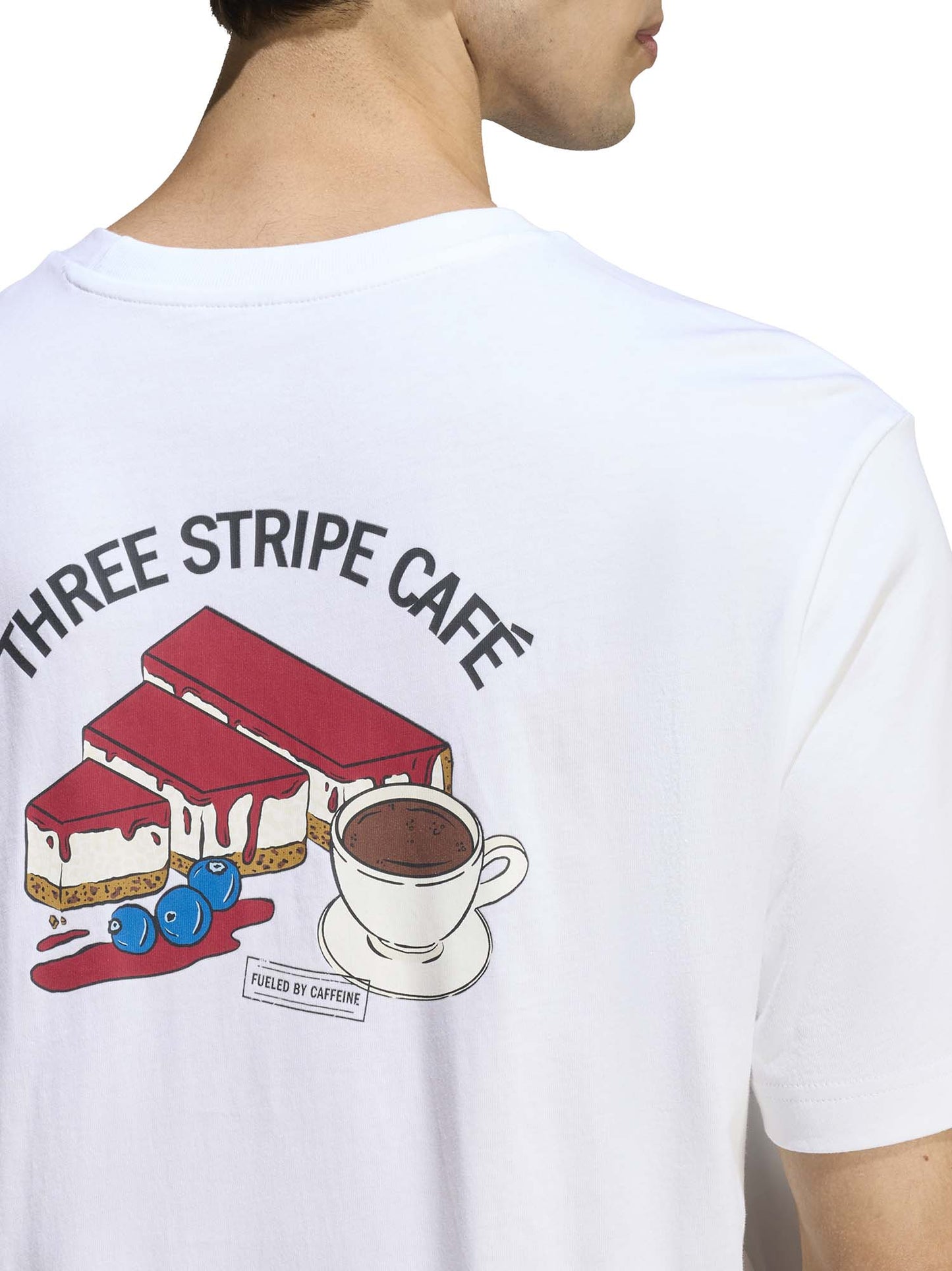 T-shirt Adidas Coffee Cafe Cheesecake da uomo bianca