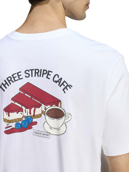 T-shirt Adidas Coffee Cafe Cheesecake da uomo bianca