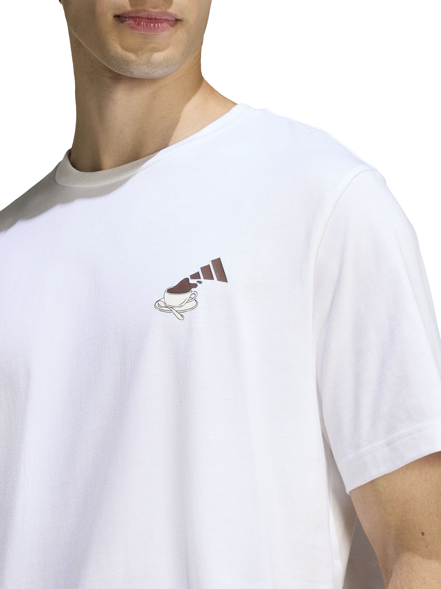 T-shirt Adidas Coffee Cafe Cheesecake da uomo bianca