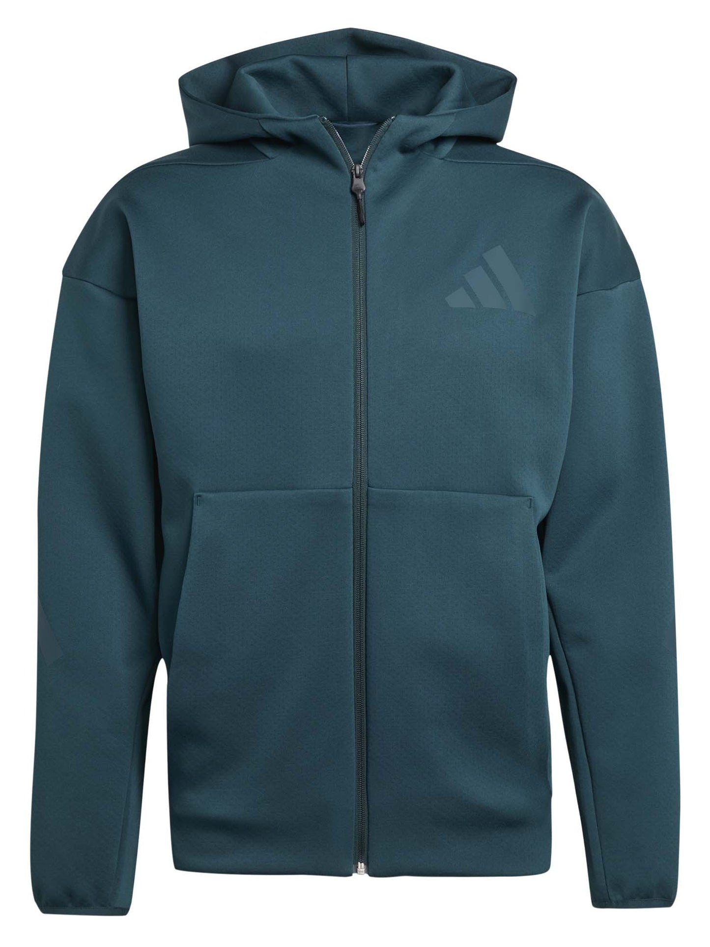 FELPA FULL ZIP ADIDAS DA RAGAZZO VERDONE