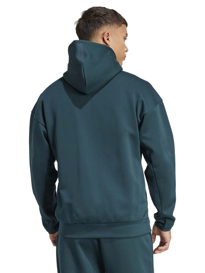 FELPA FULL ZIP ADIDAS DA RAGAZZO VERDONE