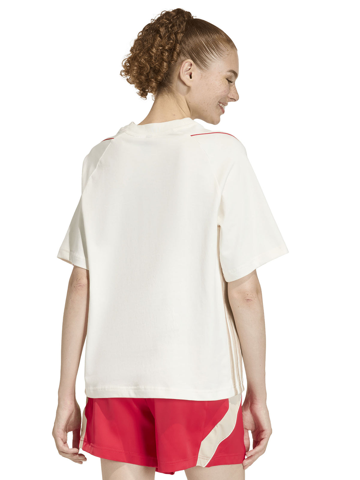 Adidas t-shirt poly da donna panna