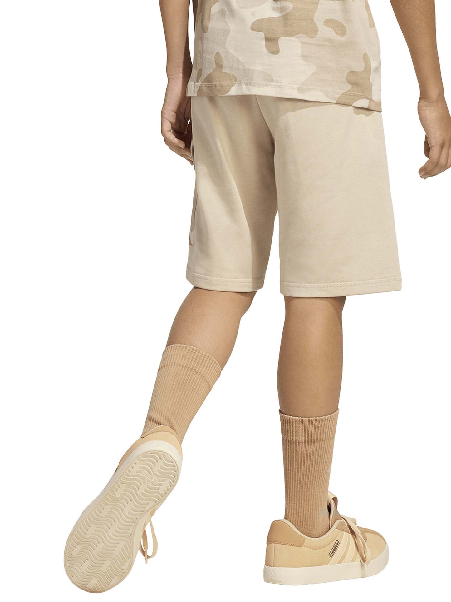 Short beige Adidas con tasca cargo junior bimbo/a comodo e versatile