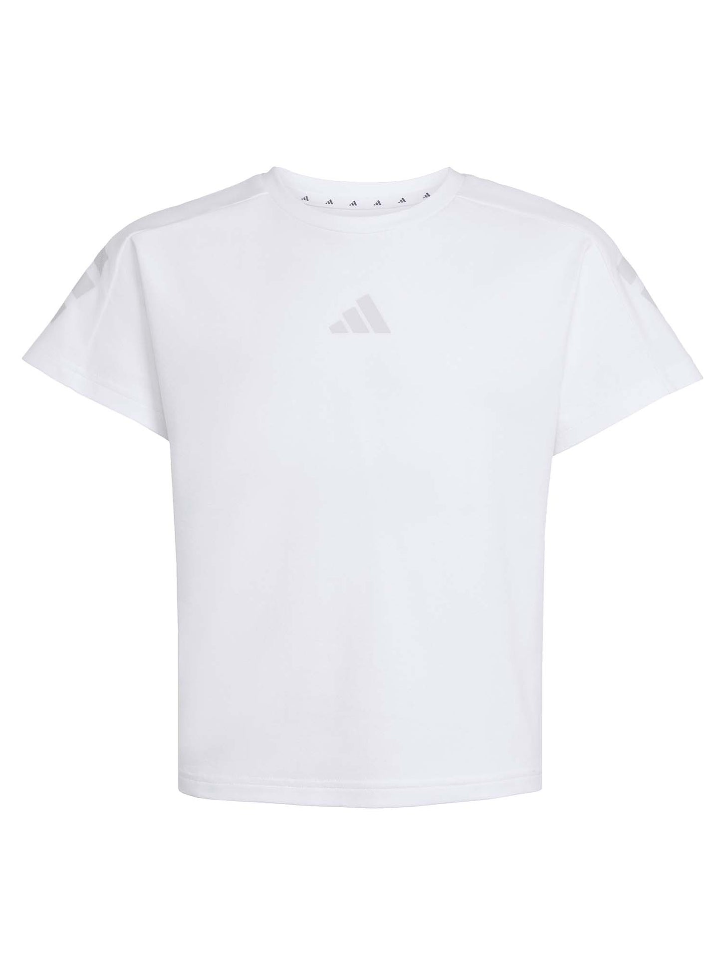 T-shirt Future Icons Adidas a girocollo per bambina in cotone bianco