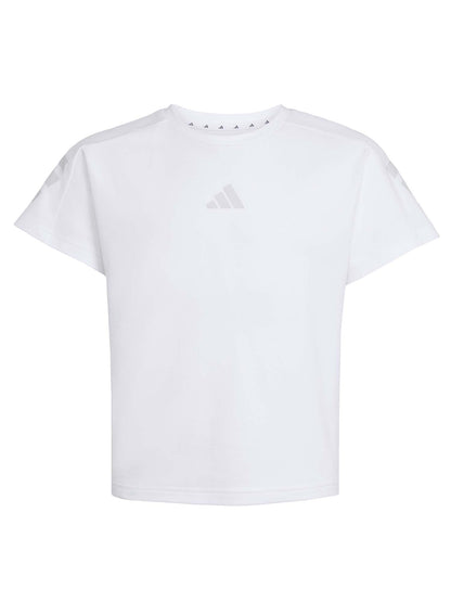 T-shirt Future Icons Adidas a girocollo per bambina in cotone bianco