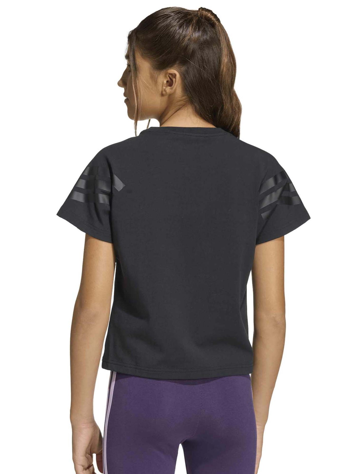 Adidas G. Tee Icons, t-shirt a maniche lunghe Unisex bambino nere