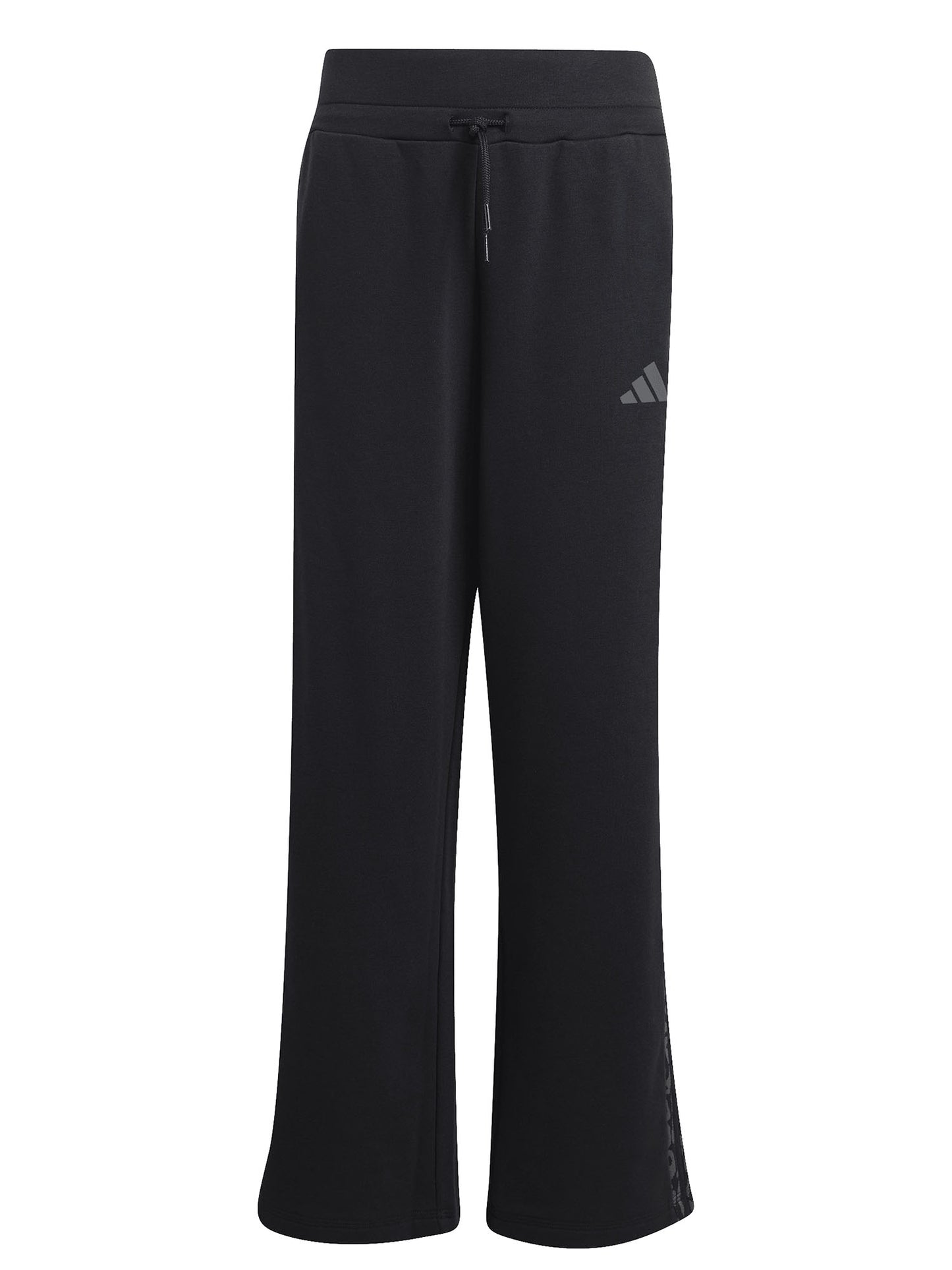 Pantaloni sportivi Adidas con 3 Stripes leopardate da bambina neri