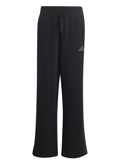 Pantaloni sportivi Adidas con 3 Stripes leopardate da bambina neri