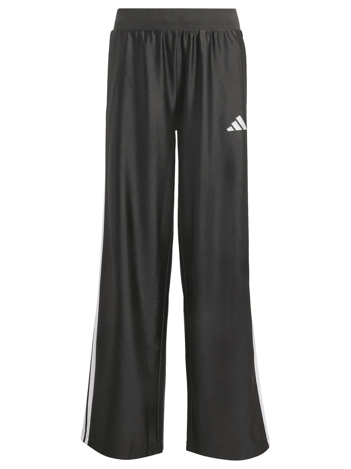 PANTALONE NERO ADIDAS GLAM A GAMBA LARGA DA BAMBINA