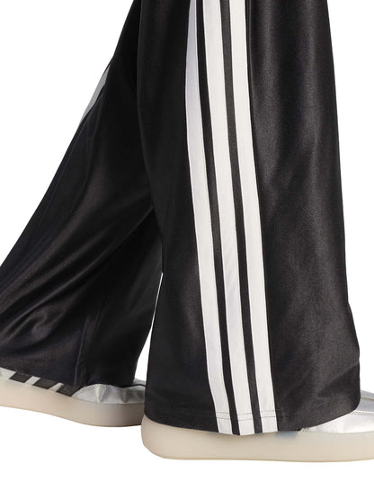 PANTALONE NERO ADIDAS GLAM A GAMBA LARGA DA BAMBINA