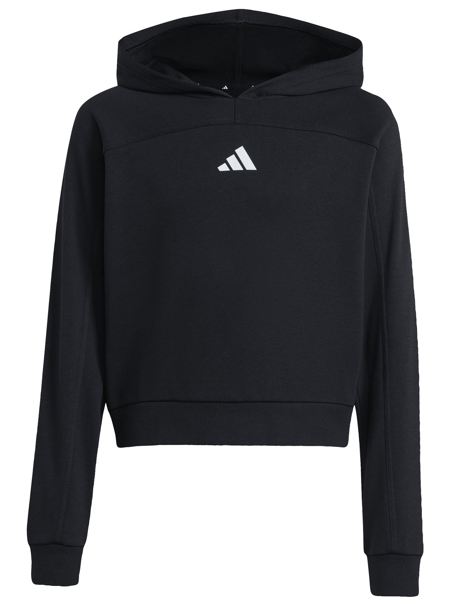 Felpa con cappuccio Adidas regular da bambina in nero