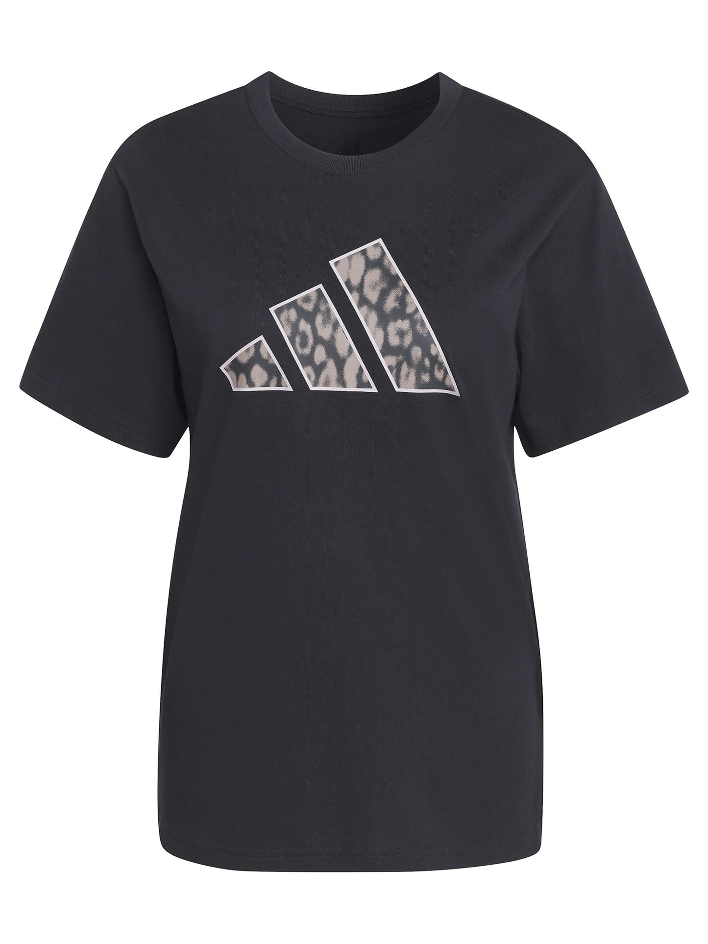 T-shirt Animal Graphic Adidas da donna nera con stampa moderna