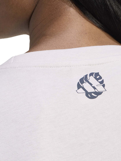 Adidas Animal Graphic, t-shirt con stampa animalier da donna lilla