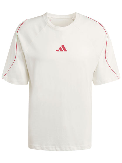 T-shirt Stadium Adidas da uomo bianca dal design essenziale