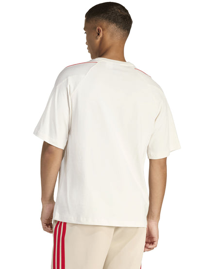 T-shirt Stadium Adidas da uomo bianca dal design essenziale