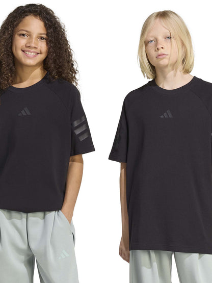 T-SHIRT NERA ADIDAS 3STRIPES JUNIO UNISEX