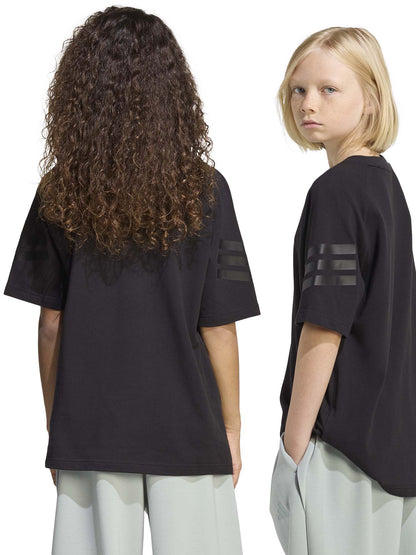 T-SHIRT NERA ADIDAS 3STRIPES JUNIO UNISEX
