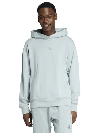 Felpa con cappuccio Adidas All Szn in verde salvia da uomo