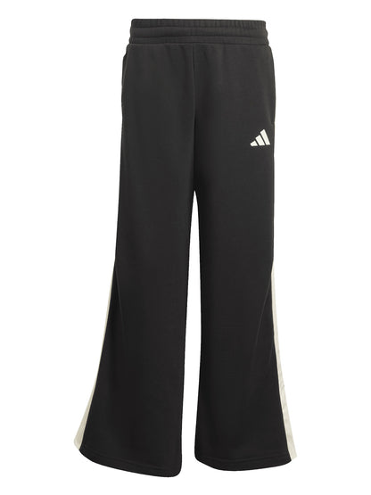 Pantaloni sportivi wide leg Adidas da bambina in nero