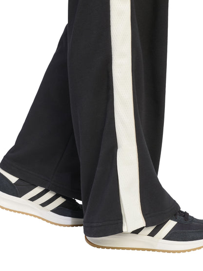 Pantaloni sportivi wide leg Adidas da bambina in nero