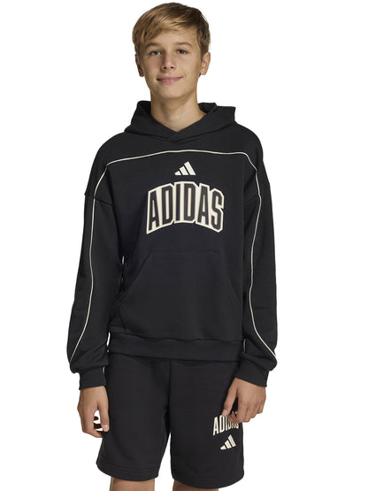 Adidas b felpa capp. da bambino/a nero
