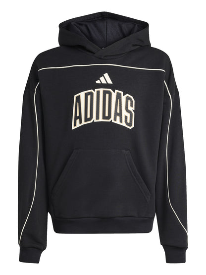 Felpa con cappuccio Adidas Stadium nera per bambino