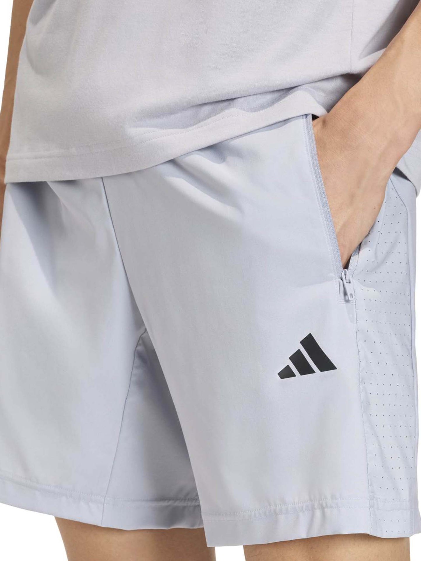 Adidas Workout Essentials Base Woven, shorts da uomo grigi