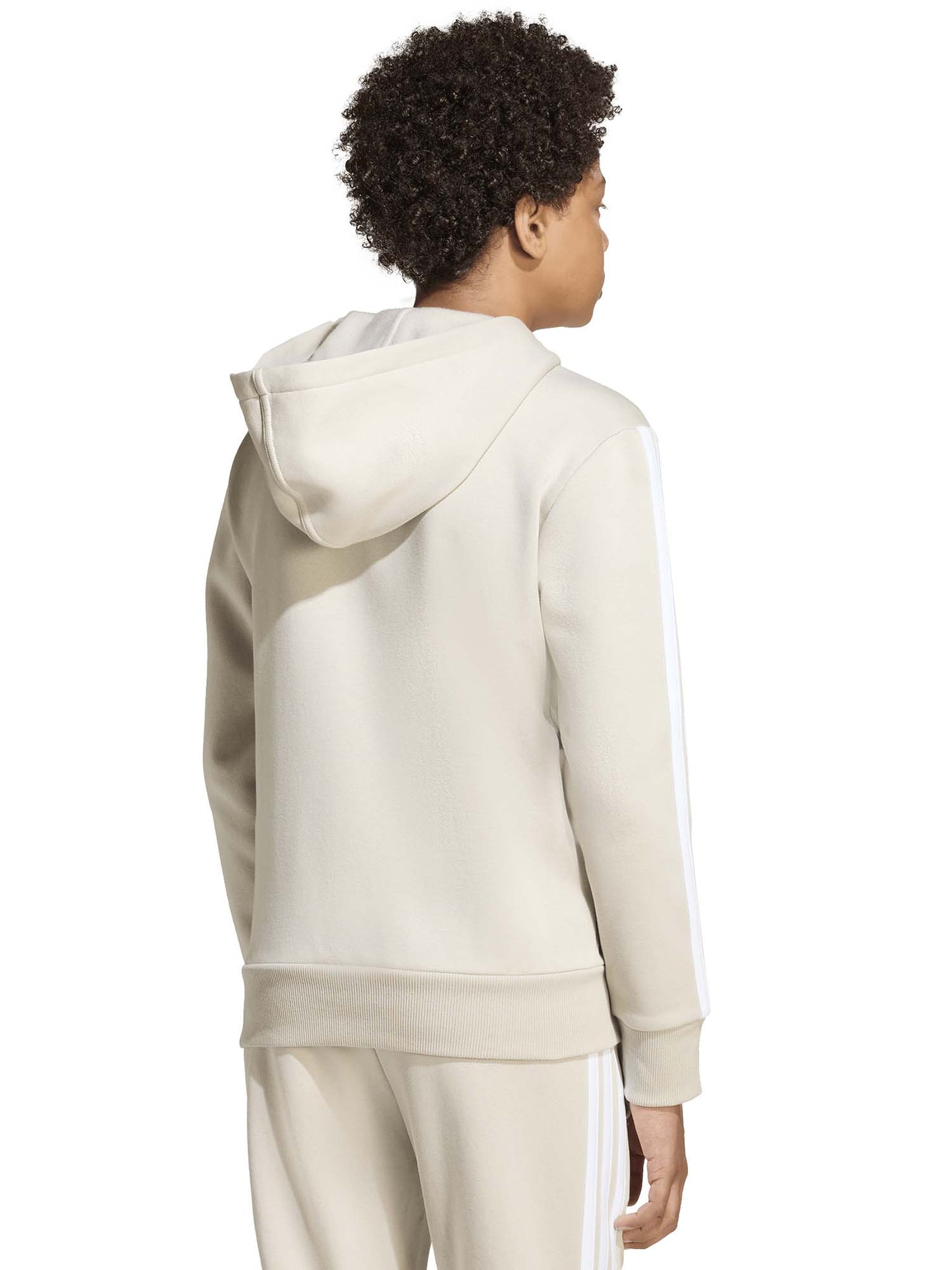 FELPA CON ZIP E CAPPUCCIO ADIDAS JUNIOR UNISEX SABBIA